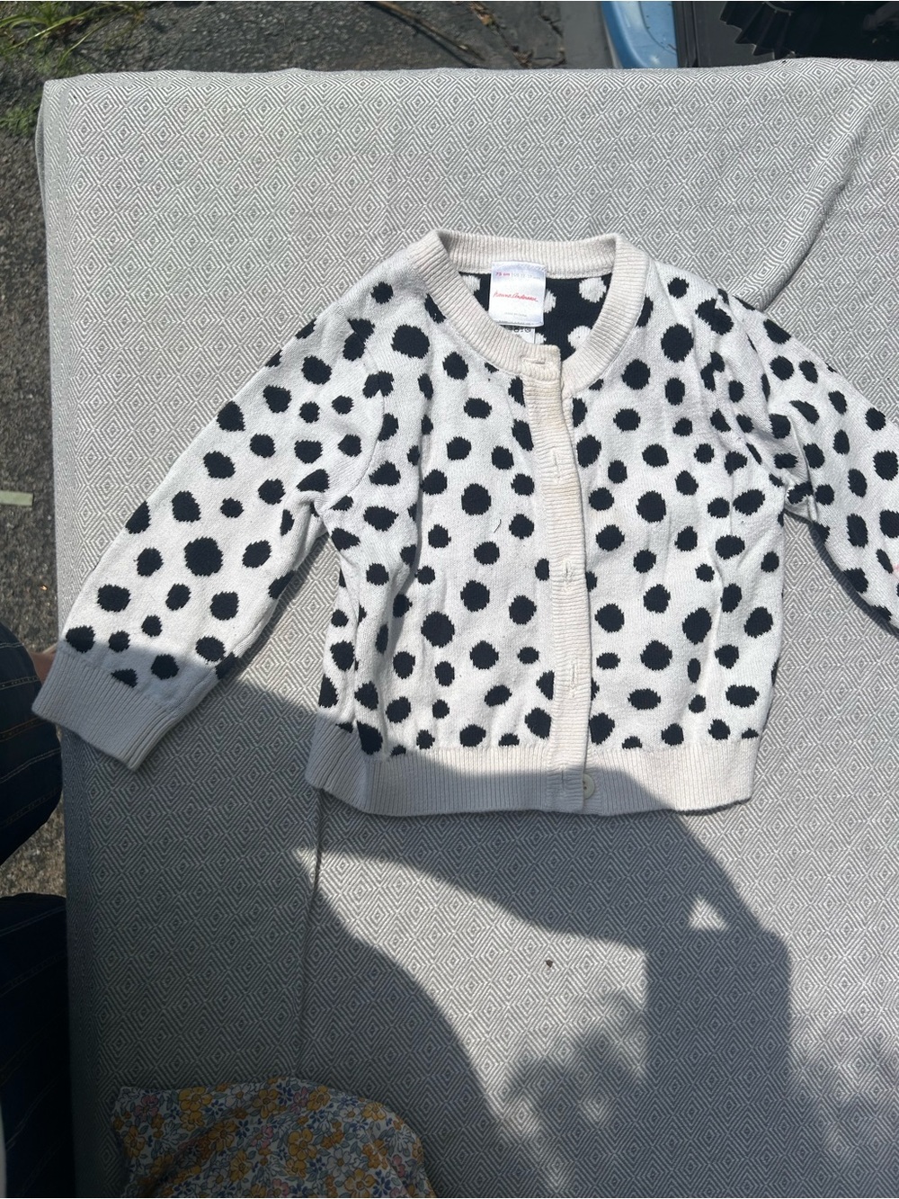 Kids polka dot knitted jacket/cardigan